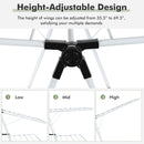 2-Tier Foldable Clothes Drying Rack with Adjustable Gullwing