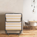 Portable Folding Bed with Memory Foam Mattress and Sturdy Metal Frame Made in Italy