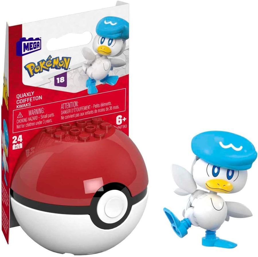 Pokemon Mega Evergreen Quaxly Ball Construction Toy