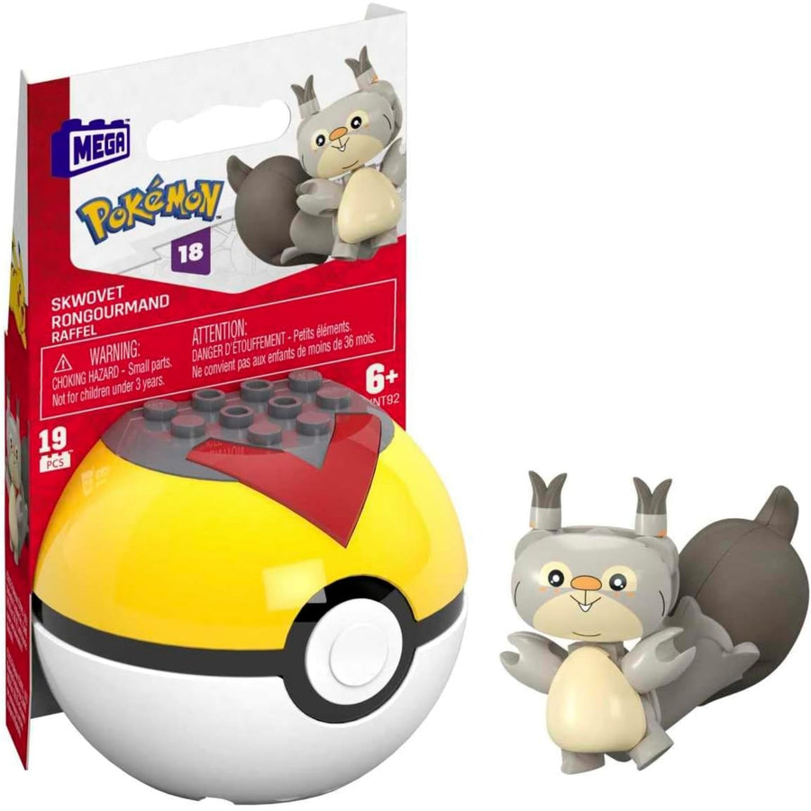 Pokemon Mega Evergreen Skwovet Ball Construction Toy