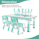 Kids Table and Chairs Set for 4 with Graffiti Desktop