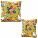 Set of 2 Easter Eggs with Bunny, Chicks and Willow Tree Throw Pillow Covers