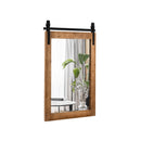 30 x 22 Inch Wall Mount Mirror with Wood Frame