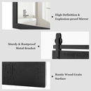 30 x 22 Inch Wall Mount Mirror with Wood Frame