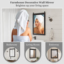 30 x 22 Inch Wall Mount Mirror with Wood Frame