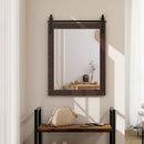 30 x 22 Inch Wall Mount Mirror with Wood Frame
