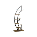 6-Tier 9 Potted Metal Plant Stand Holder Display Shelf with Hook-White