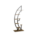 6-Tier 9 Potted Metal Plant Stand Holder Display Shelf with Hook-White