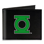 Canvas Bi-Fold Wallet - Green Lantern Logo CLOSE-UP Black Green