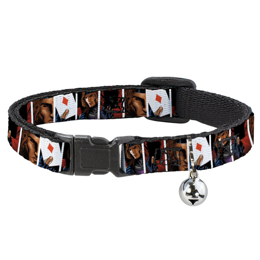 Cat Collar Breakaway with Bell - X-Men Gambit Cards 4-Pose Blocks