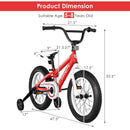 16 Inch Kids Bike Bicycle with Training Wheels for 5-8 Years Old Kids