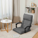 14-Position Adjusting Lazy Sofa Chair with Waist Pillow and Armrests