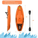 6 Feet Youth Kids Kayak with Bonus Paddle and Folding Backrest for Kid Over 5