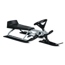 Kids Snow Sled with Steering Wheel and Double Brakes Pull Rope