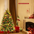 Pre-Lit Snowy Christmas Hinged Tree with Multi-Color Lights