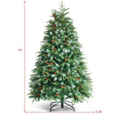 Pre-Lit Snowy Christmas Hinged Tree with Multi-Color Lights