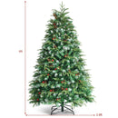 Pre-Lit Snowy Christmas Hinged Tree with Multi-Color Lights
