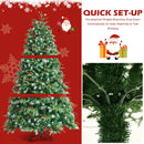 Pre-Lit Snowy Christmas Hinged Tree with Multi-Color Lights