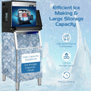 353lbs/24H Commercial Ice Maker with 198lbs Bin