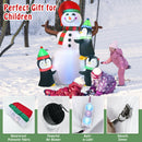 6 Feet Christmas Quick Inflatable Snowman with Penguins