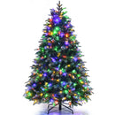 Pre-Lit Snowy Christmas Hinged Tree with Multi-Color Lights