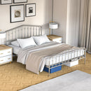 Queen Size Metal Bed Frame Slat Platform