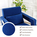 Modern Berber Fleece Single Sofa Chair with Ottoman and Waist Pillow