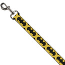 Dog Leash - Bat Signal-5 Black/Yellow/Black