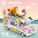 Ice Cream Truck Building Block toys Minifigures Food Trucks Fun for All over 500 Pieces