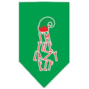 Christmas Pet and Dog Bandana Screen Printed, "I'm The Lazy Elf"