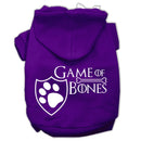 Pet Dog & Cat Hoodie Screen Printed, "Game of Bones"