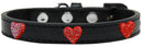Dog, Puppy & Pet Widget Fashion  Collar, "Red Glitter Heart"