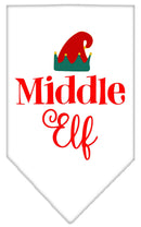 Christmas Pet and Dog Bandana Screen Printed, "Middle Elf"