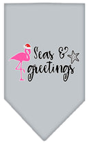 Christmas Pet and Dog Bandana Screen Printed, "Seas & Greetings"