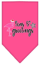 Christmas Pet and Dog Bandana Screen Printed, "Seas & Greetings"