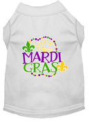 Pet Dog & Cat Shirt Screen Printed, "Little Miss Mardi Gras"