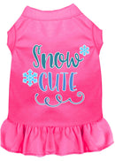 Dog Dress, Pet Dog & Cat Dress Screen Printed, "Snow Cute"
