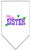 Pet and Dog Bandana Screen Printed, "Big Sister"
