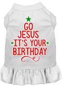 Christmas Pet Dog & Cat Dress Screen Printed, "Go Jesus, It's Your Birthday"