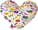 Pet and Dog Plush Heart or Bone Toy, "Mardi Gras Group"
