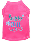 Christmas Pet Dog & Cat Shirt Screen Printed, "Snow Cute"