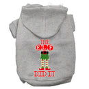 Christmas Pet Dog & Cat Hoodie Screen Printed, "The Elf Did It"