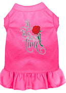 Dog Dress, Pet Dog & Cat Dress Screen Printed, "Timeless Tale"