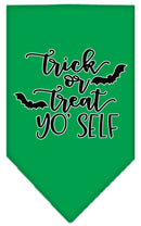 Halloween Pet and Dog Bandana Screen Printed, "Trick Or Treat Yo' Self"