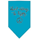 Pet and Dog Bandana Screen Printed, "Don't Worry, Be Hippy"