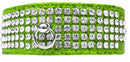 Dog, Puppy & Pet Designer Croc Collar, "Five Row Clear Crystal"