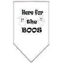 Halloween Pet and Dog Bandana Screen Printed, "Here For The Boos"