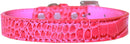Dog, Puppy & Pet Designer Croc Collar, "Tulsa Plain 3/4" Wide"