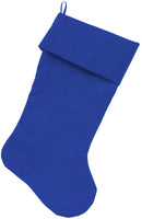 Velvet Christmas Stocking Blank, Plain (Available in 14 colors!)