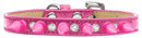 Dog, Puppy and Pet Ice Cream Collar, "Clear Crystal & Bright Pink Spikes"